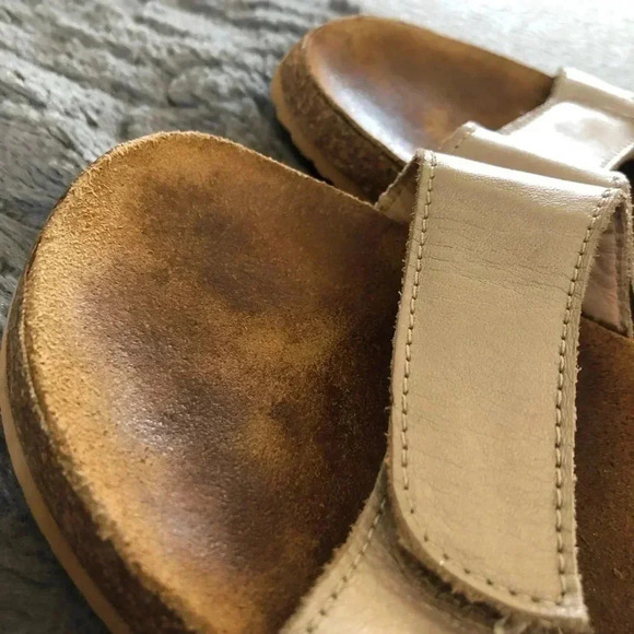 Haflinger Cork Footbed Leather Nude Pink Sandals Open Toe Flat: 40 - Picture 7 of 10